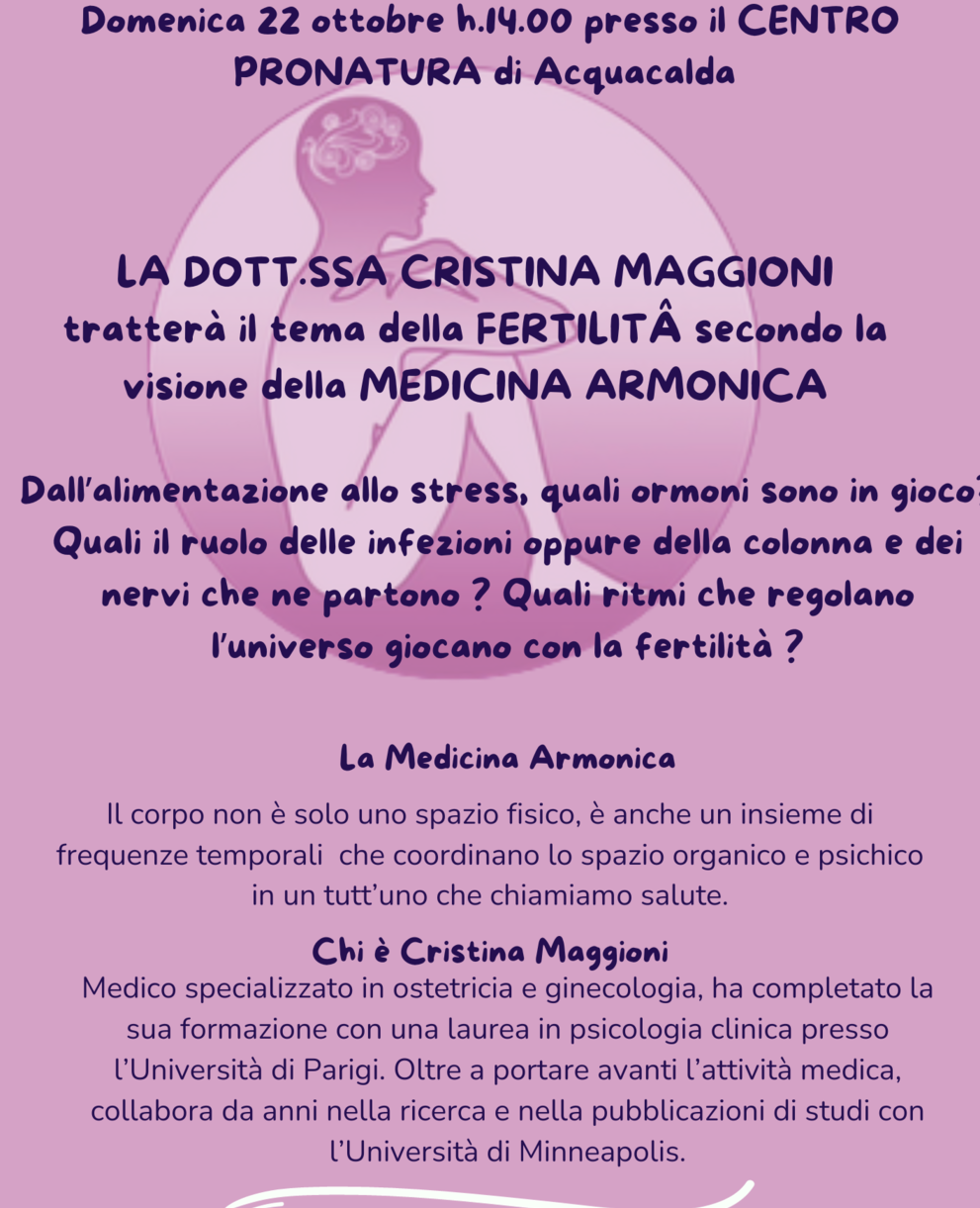 Locandina conferenza fertilità